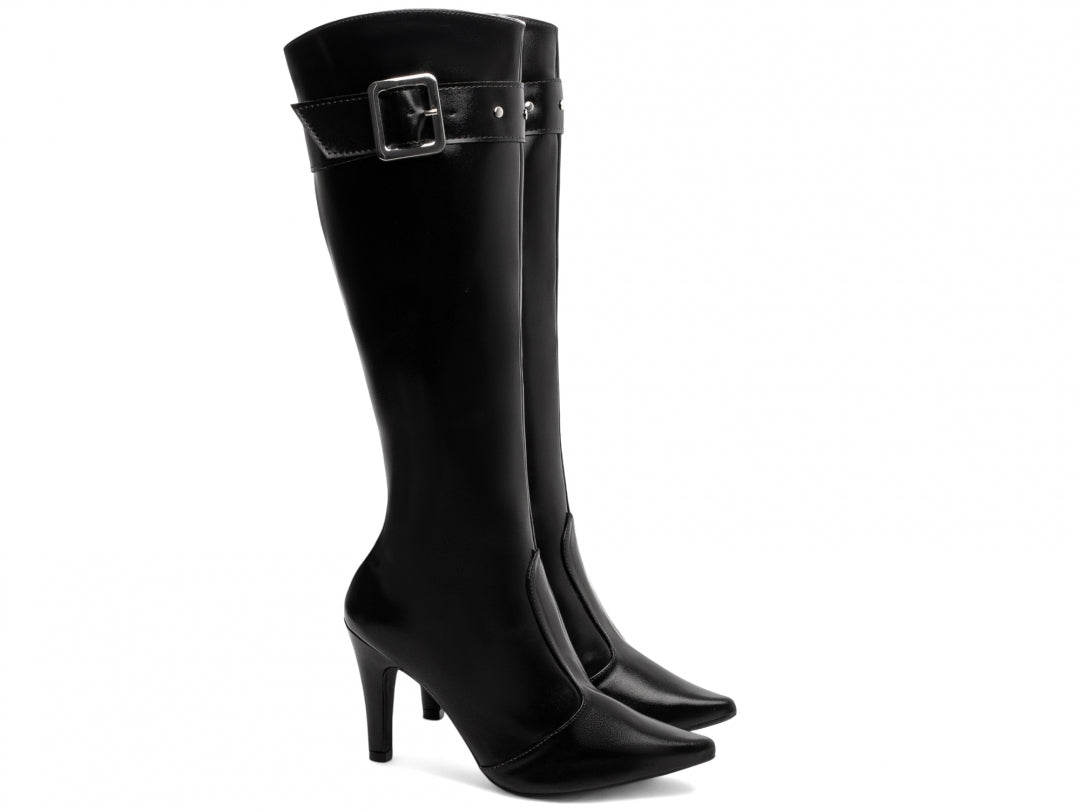 Bota Cano Alto Torrícella - Detalhe com Fivela em Cima - Bico Fino