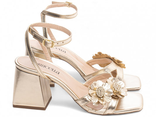Floral Ouro Torrícella - Ideal para eventos diurnos ou looks casuais sofisticados.