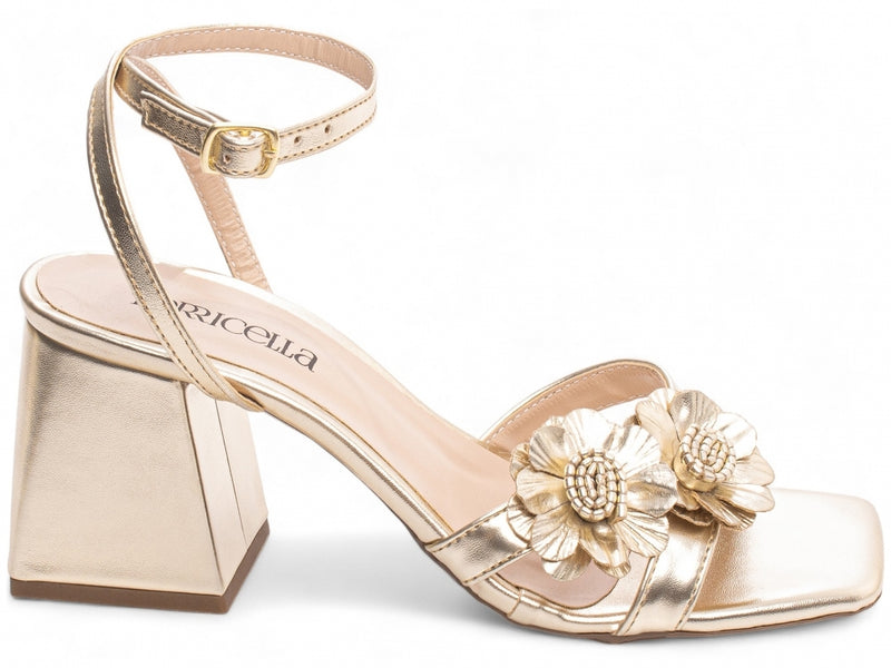 Floral Ouro Torrícella - Ideal para eventos diurnos ou looks casuais sofisticados.