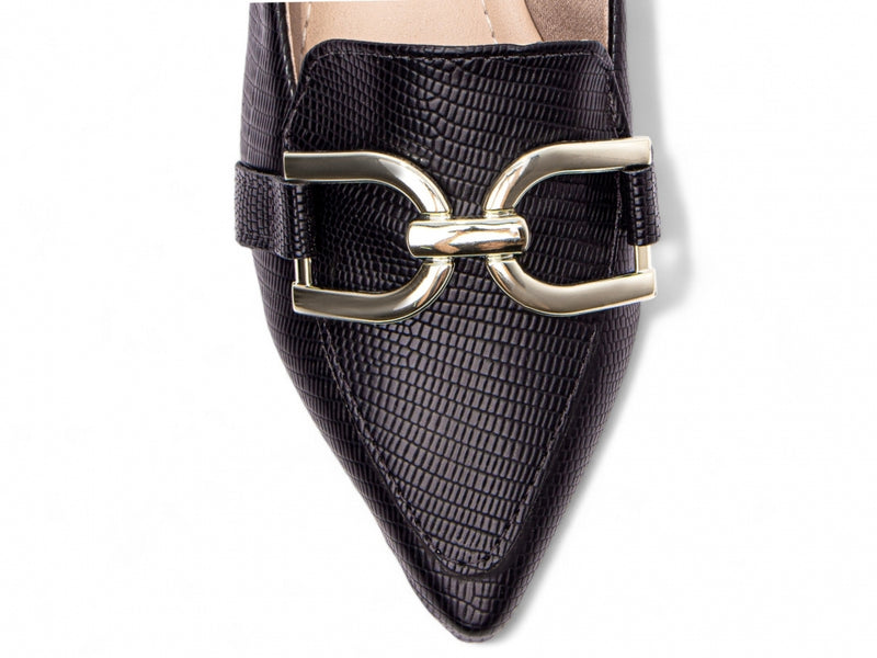 Sapatilha Mocassim Lezard Brilhante - Elegância Versátil com Toque Brilhante