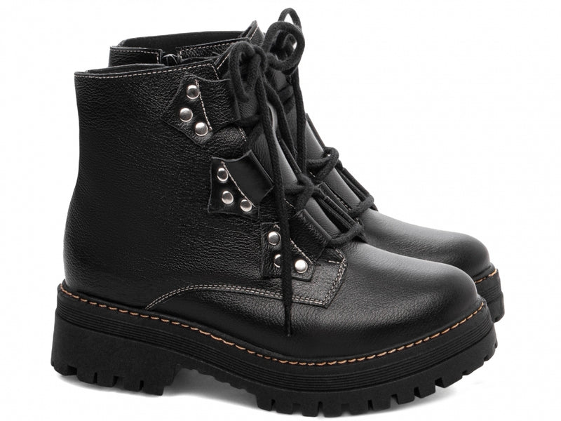 Bota Coturno Torrícella - Sola Tratorada - Couro