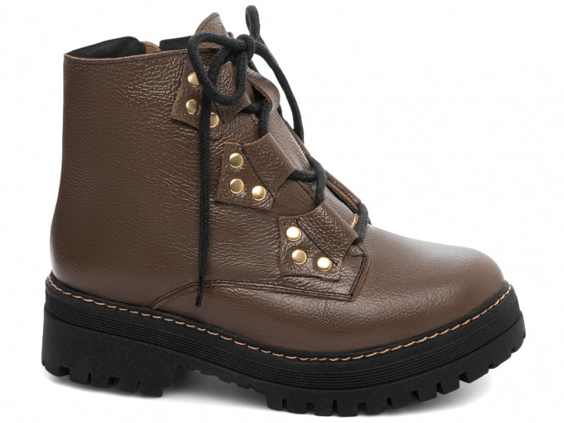 Bota Coturno Torrícella - Sola Tratorada - Couro