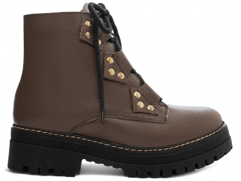 Bota Coturno Torrícella - Sola Tratorada - Couro