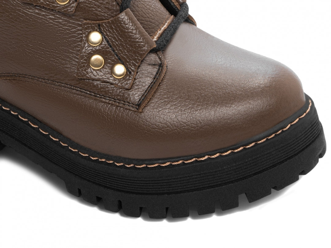 Bota Coturno Torrícella - Sola Tratorada - Couro