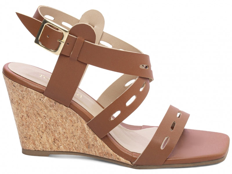 Sandália Anabela Fivela Rustica - Conforto com Design Marcante