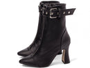 Bota Elegance Preta Torrícella - Fivela Prata - Bico Fino