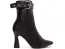 Bota Elegance Preta Torrícella - Fivela Prata - Bico Fino