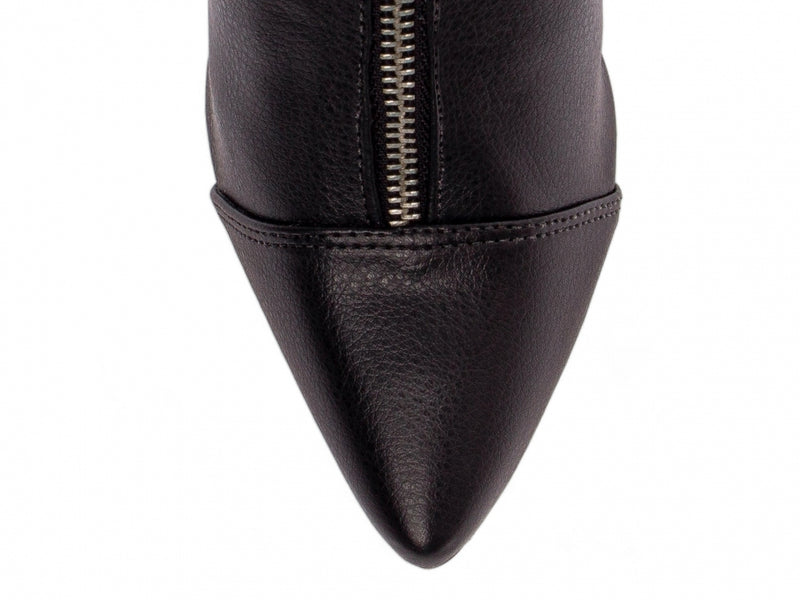 Bota Elegance Preta Torrícella - Fivela Prata - Bico Fino