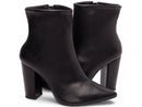 Bota Preta Elegance Torrícella - Zíper interno na cor Preto - Cano Curto