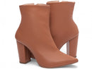 Bota Caramelo Elegance Torrícella - Zíper interno na cor Caramelo - Cano Curto