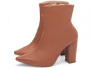Bota Caramelo Elegance Torrícella - Zíper interno na cor Caramelo - Cano Curto