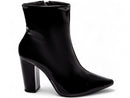 Bota Preto Verniz Elegance Torrícella - Zíper interno na cor Preto - Cano Curto