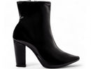 Bota Preto Verniz Elegance Torrícella - Zíper interno na cor Preto - Cano Curto
