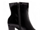 Bota Preto Verniz Elegance Torrícella - Zíper interno na cor Preto - Cano Curto