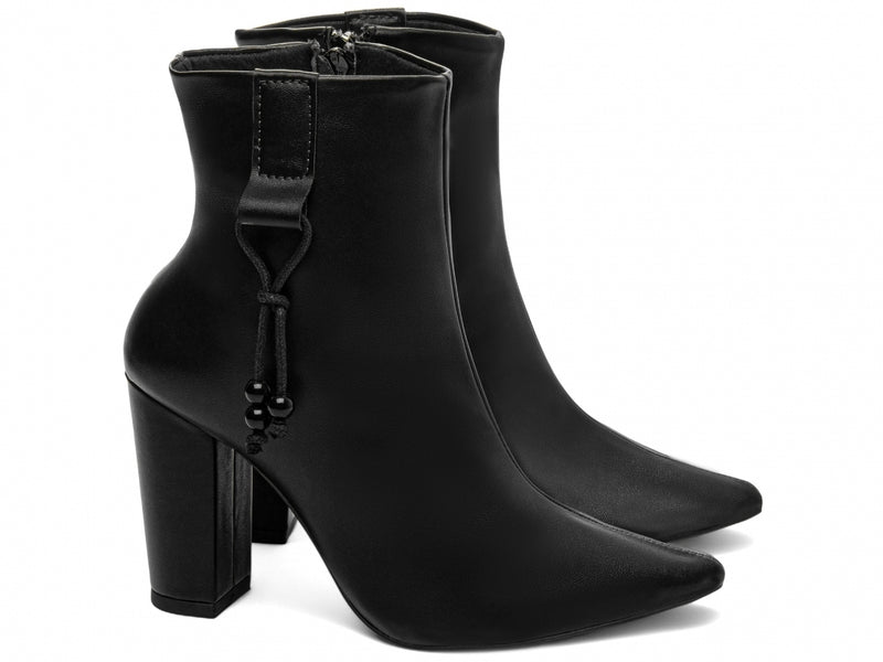 Bota  Lacinho de Cordão Torrícella - Cano Curto - Bico Fino