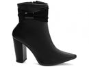 Bota Preta Luxe Torrícella - Lacinho Preto - Bico Fino