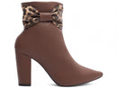 Bota Marrom Café Luxe Torrícella - Lacinho de Onça - Bico Fino