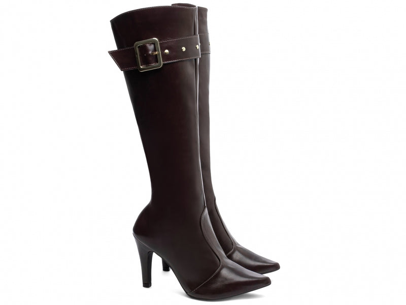 Bota Cano Alto Torrícella - Detalhe com Fivela em Cima - Bico Fino
