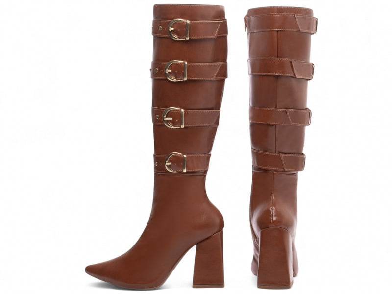 Bota Cano Alto Torrícella - Quatro Fivelas - Bico Fino