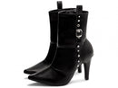 Bota Styles Preta Torrícella - Cano Médio - Bico Fino
