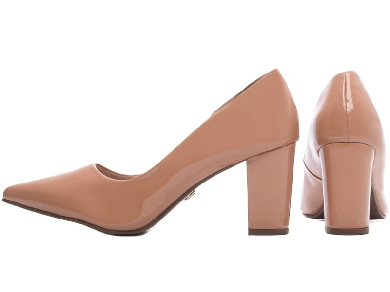 Sapato Scarpin Majestade -Salto Grosso Médio - Numeração (39 ao 44)