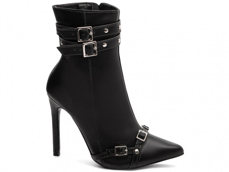 Bota Power Preta Torrícella - Fivela Prata - Bico Fino